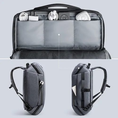 Vista 5 de KORIN ClickPackPro - Mochila antirrobo para laptop, impermeable, con puerto de carga USB, bloqueo TSA..