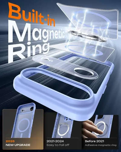 Vista 336 de TOCOL Funda para iPhone 11, compatible con Magsafe, protección completa de cámara, imanes integrados, protección contra caídas, funda translúcida