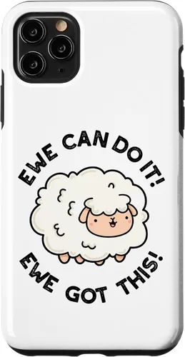 Vista 11 de iPhone 15 Ewe Can Do It Ewe Got This Funny Sheep Pun Case