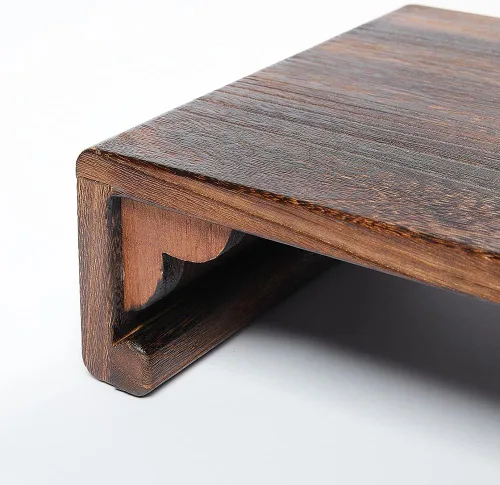 Vista 8 de Taburete bajo de madera, taburete rectangular para cama, escalera de superficie grande para cocina y baño, taburete reposapiés debajo