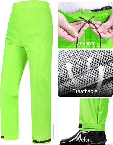 Vista 4 de iCreek Rain Suit Waterproof Jacket and Trouser Suit Raincoat for Men and Women Outdoor All-Sport Breathable Anti-storm