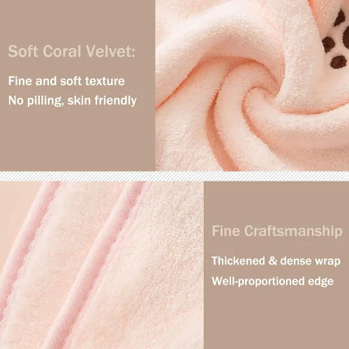 Vista 5 de PRATIQUE Paquete de 5 bonitas toallas de mano, toallas de baño con lazo para colgar, toalla de mano para niños, animales, toalla de mano absorbente
