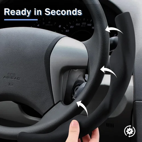 Vista 4 de Funda para volante Toyota Camry (2007-2011)/Highlander (2008-2013), accesorios (negro)