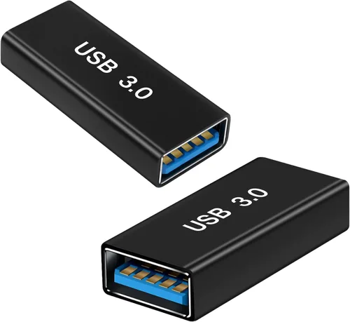 Vista 10 de Paquete de 2 adaptadores USB 3.0/3.1 macho a macho y adaptador OTG 3.0 USB A a A, extensión o expansión