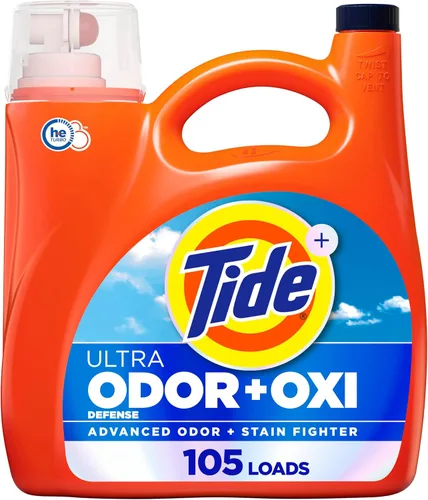 Vista 15 de Tide Ultra Odor Defense Plus Oxi - Detergente líquido para ropa, 92 onzas líquidas, 65 cargas, detergente líquido avanzado para la ropa que combate