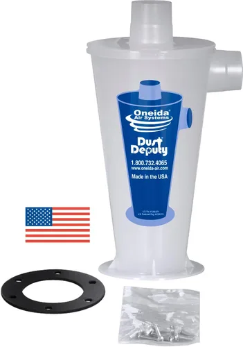 Vista 12 de Oneida Air Systems Dust Deputy 2.5 DIY Cyclone Separator XL: Colector de CFM más alto para aspiradoras de taller húmedas/secas (DD 2.5 DIY)