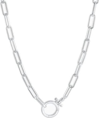 Vista 7 de gorjana - Collar Parker de 18" - Chapado en Plata o Oro de 18 quilates - Cadena de eslabones ajustable con clip - Cierre grueso - Embalaje ideal