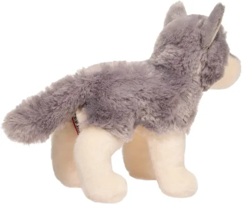 Vista 5 de Douglas Cuddle Toys, Lobo gris de peluche de 8 pulgadas