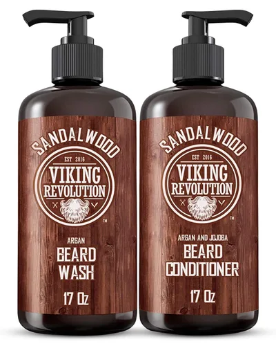 Vista 9 de Viking Revolution Set de lavado y acondicionador para barba - Sándalo - 17 oz