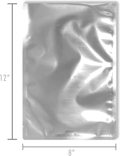 Vista 2 de PackFreshUSA: Bolsas herméticas de Mylar de cuarto de galón (8 x 12 pulgadas) para almacenamiento de alimentos a largo plazo, grosor estándar
