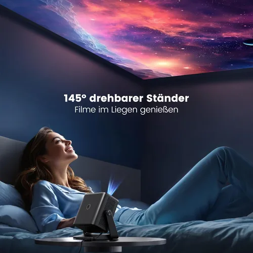 Vista 5 de Mini Proyector Con WiFi Y Bluetooth Con Soporte PUTRIMS De 1080P, Enfoque Eléctrico Y Keystone Automático Ajustable [145°], Proyector De Película