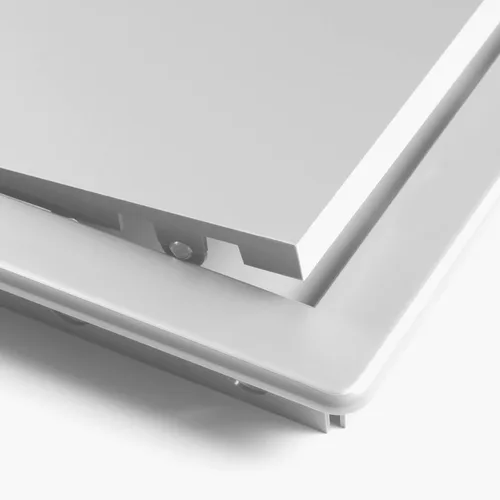 Vista 2 de Awenta Panel de acceso de 4 x 4 pulgadas para paneles de yeso/puerta de acceso de pared de plástico ABS blanco con tapa de solapa/escotilla