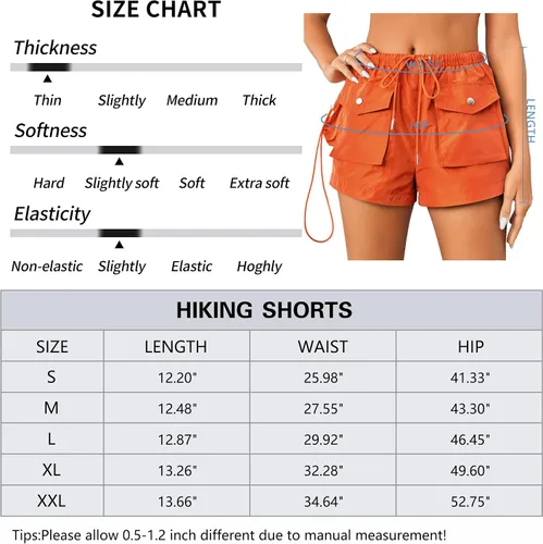 Vista 5 de FMEYOA Pantalones cargo de secado rápido para mujer, con cordón elástico, cintura baja, pantalones de senderismo con múltiples bolsillos Jogger Y2K