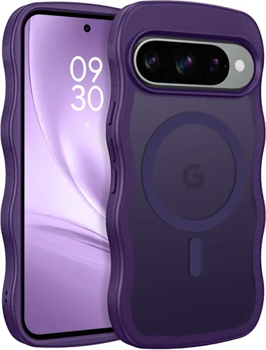 Vista 14 de BENTOBEN Funda magnética para Google Pixel 10, bonita funda rizada ondulada Pixel10 [compatible con MagSafe], antideslizante, a prueba de golpes