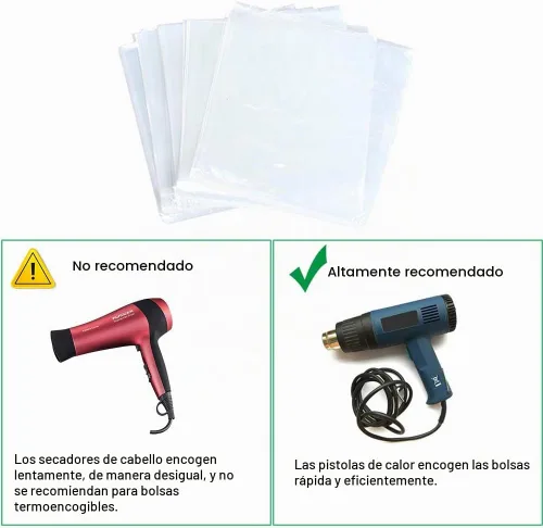 Vista 4 de LazyMe 32 x 40 pulgadas, cesta de Navidad de celofán, bolsas retráctiles grandes, transparentes, 5 paquetes Clear PVC, Heat Shrink Wrap