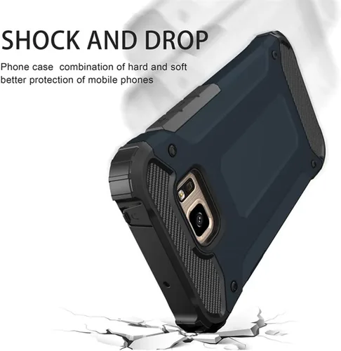 Vista 3 de Asuwish Funda para teléfono Samsung Galaxy S8 Plus con protector de pantalla y delgada y resistente híbrida de doble capa, accesorios protectores