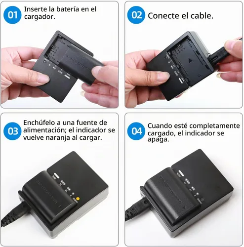 Vista 6 de Cargador KWTOUL LP-E6 para batería LC-E6 LC-E6E LC-E6N LP-E6NH