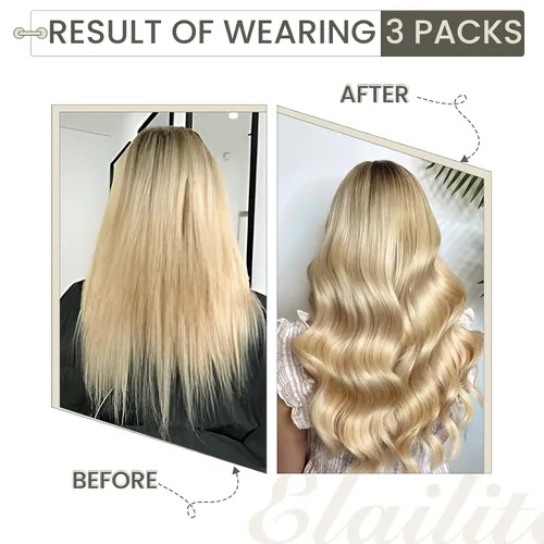 Vista 5 de Elailite Extensiones de cabello humano con punta en U V3.0, cabello real unido con queratina, 16 pulgadas, pegamento de fusión de calor, 100% sin