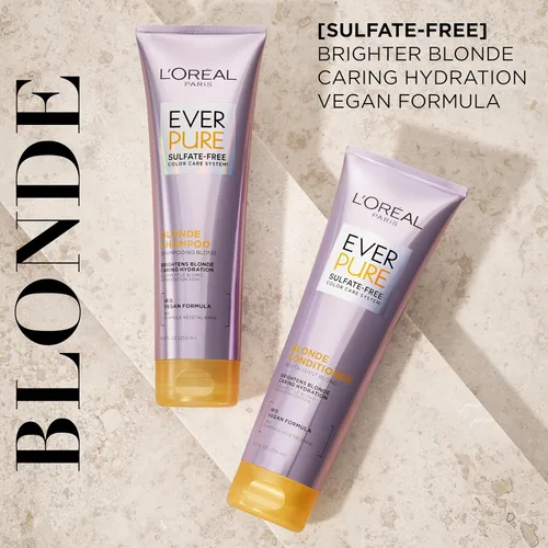 Vista 2 de L 'Oréal Paris Champú para rubios Everpure sin Sulfato, 8,5 onzas líquidas