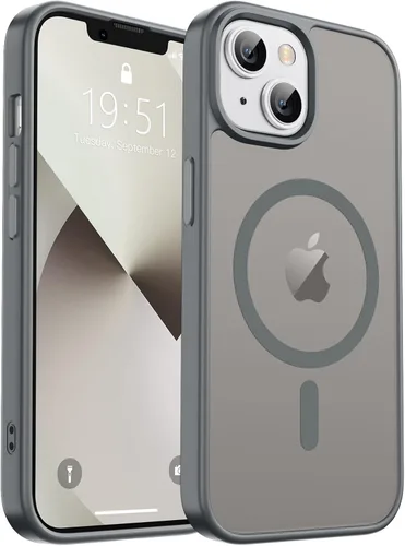 Vista 70 de zapica Funda magnética para iPhone Air, con protector de pantalla de vidrio templado, compatible con MagSafe, translúcida mate, a prueba de golpes