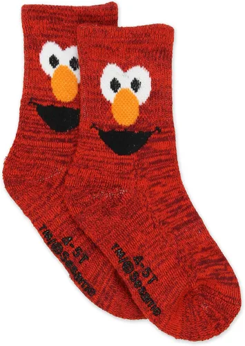 Vista 2 de Sesame Street Elmo - Calcetines para niña con agarraderas (bebéniño pequeño)