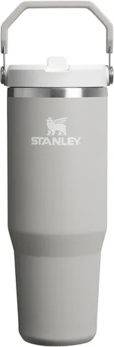 Vista 34 de STANLEY IceFlow 2.0 - Vaso con pajilla abatible con asa, 30 onzas, tapa giratoria y popote abatible, botella de agua a prueba de fugas, acero Tiza