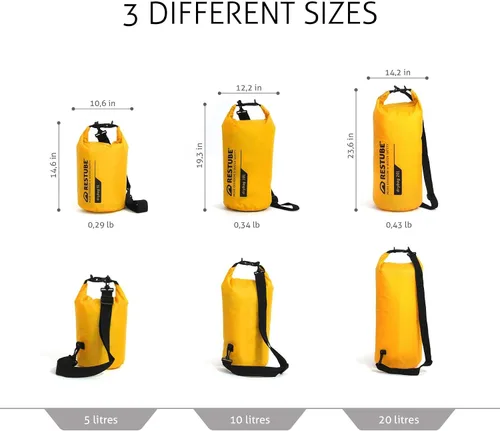 Vista 7 de restube Bolsa Seca Impermeable – Calidad Premium para Máxima Protección Versátil y Espaciosa Ideal para Viajes, Senderismo, Actividades