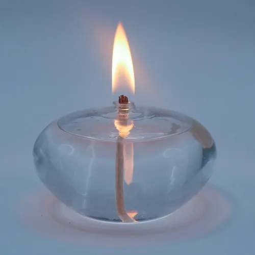 Vista 9 de Lámpara de aceite de cono pequeño líquido recargable - Vela de aceite de vidrio borosilicato resistente (cono)