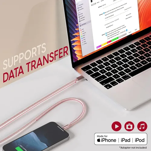 Vista 5 de TALK WORKS - Cargador de cable USB C a Lightning compatible con iPhone 14/14 Plus/14 Pro/14 Pro Max, 13/13 Mini/13 Pro/13 Pro Max, 12/12 Mini/ 12