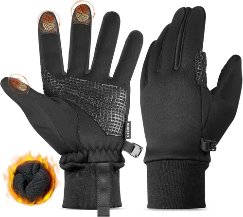 Vista 7 de Sukeen Guantes cálidos de invierno para hombres y mujeres, guantes de invierno antideslizantes para pantalla táctil para hombres, ciclismo, correr