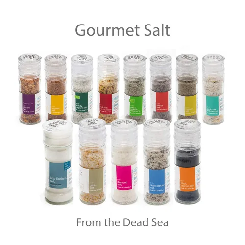 Vista 8 de Colección Gourmet Salt del Mar Muerto, 3.87 oz (sal gourmet de diamante)