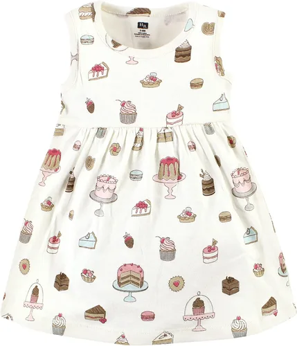 Vista 4 de Hudson Baby - Conjunto de vestido y cárdigan de algodón para niña bebé