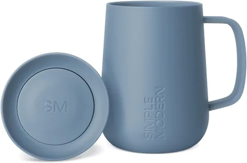 Vista 11 de Simple Modern - Taza Voyager Signature Vaso de viaje para café con tapa de 360° y asa Vaso de café helado con revestimiento de cerámica, acero