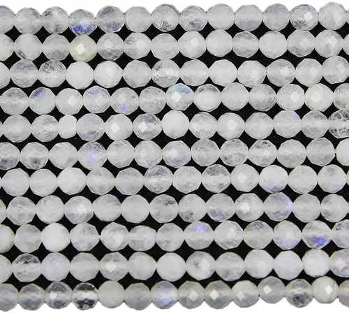 Vista 6 de MJDCB Cuentas sueltas redondas de amazonita natural facetadas de 0.118 in para hacer joyas, pulseras y collares