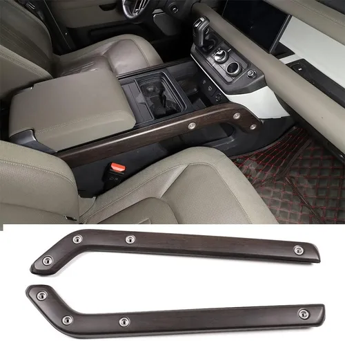 Vista 10 de TINKI 2 piezas de plástico ABS para decoración de consola central de automóvil para Land Rover Defender 110 accesorios 2020 2021 2022 piezas