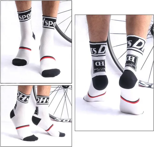 Vista 2 de Libar Calcetines de ciclismo para hombre, unisex, transpirables, deportivos, para correr, trekking, baloncesto