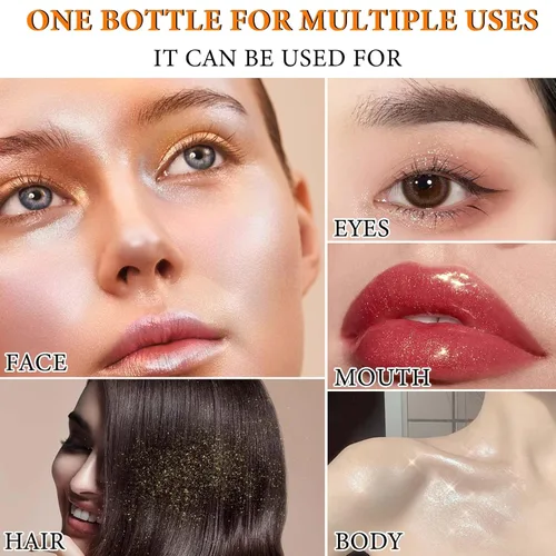 Vista 3 de 3 piezas de polvo de hadas, colorete facial de hadas, colorete facial para palmaditas en polvo de hadas, maquillaje natural que ilumina el cuerpo