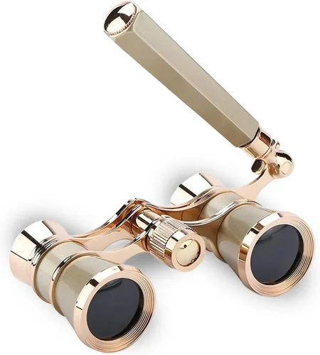 Vista 8 de Gafas de ópera, prismáticos de teatro 3X25 con mango plegable y extensible, mini binoculares compactos y ligeros, gafas de teatro portátiles