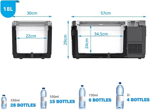 Vista 6 de ACOPOWER LiON Mini Refrigerador Congelador para Automóvil 19 Cuartos, Batería No Incluida