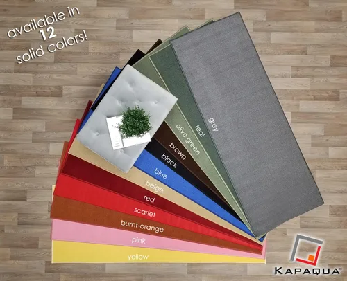 Vista 6 de Alfombra Pasillo Escalera Antideslizante con Respaldo de Goma Color Negro Sólido Liso Tamaño Personalizado 22 pulgadas de Ancho Elige Tu Longitud