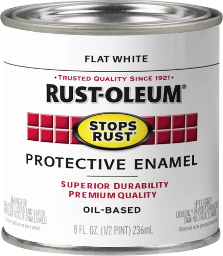 Vista 14 de Rust-Oleum 7776502-2PK - Pintura antióxido para aplicación con brocha, cuarto de galón, negro plano (paquete de 2)