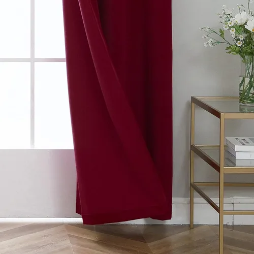 Vista 5 de PLEASANT BOULEVARD Cortinas 100% opacas [2 paneles] Elegantes cortinas con aislamiento térmico para dormitorio, sala de estar, ventana grande