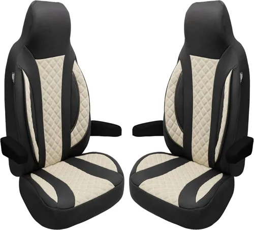 Vista 18 de Bremer SITZBEZÜGE Motorhome Seat Covers Ford Transit Custom Vanestro Atlantic Titanium WPL401 WPL401 - Black/Grey