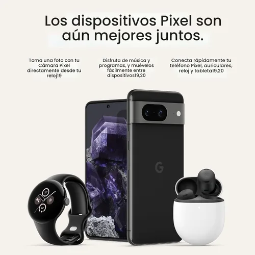 Vista 10 de [Usado] Google Pixel 8 - Smartphone Android desbloqueado con cámara Pixel avanzada, batería de 24 horas y potente seguridad - Avellana - 128 GB