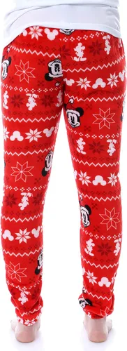 Vista 4 de Disney Mickey Mouse Juniors' Fairisle - Pantalones de pijama de felpa para dormir
