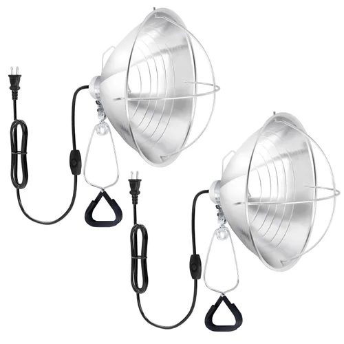 Vista 13 de HealSmart Enchufe de luz de abrazadera de 5.5 pulgadas, máximo de 60 vatios con cable 18/2 SPT-2 de 6 pies, reflector de aluminio E26