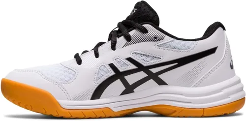 Vista 4 de ASICS Upcourt 5 GS - Tenis deportivos para niños pequeños y grandes, parte superior textil con cierre de cordones y diseño llamativo