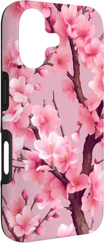 Vista 3 de Sakura Tree Japanese Funda para iPhone 17 con diseño de flores de cerezo rosa