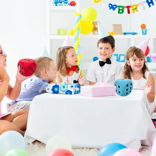 Vista 6 de Juguete grande de bola antiestrés de 3.9 pulgadas, dados de espuma de poliuretano, juguetes de mesa para niños, para obtener tus números de la suerte