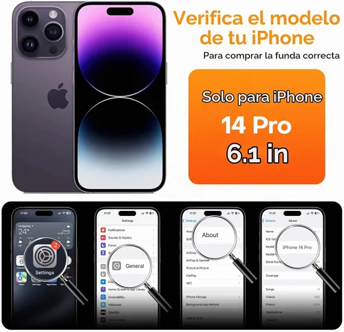 Vista 2 de CellEver Funda de silicona resistente para iPhone 14 Pro [protección de cámara] [revestimiento antiaceite] protección militar contra caídas Negro